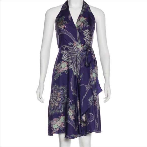 Tibi Dresses & Skirts - Tibi 100% Silk Halter Wrap Dress Size 6